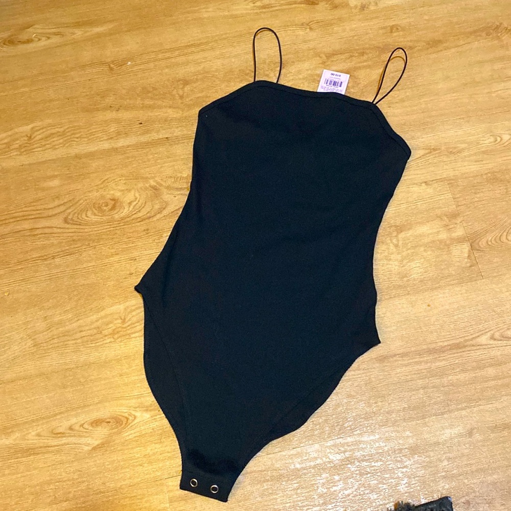 Black Body Suit w/ Spaghetti Straps